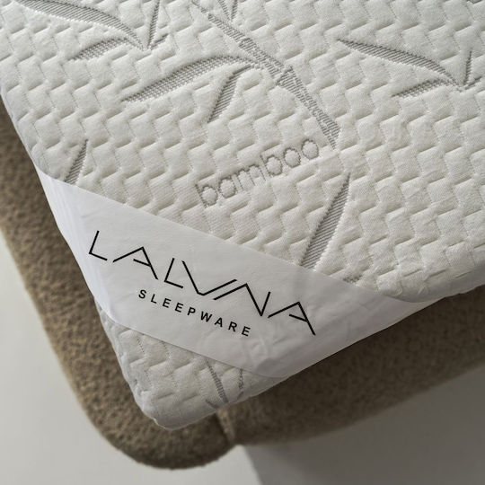 La Luna Mattress Topper Easy Rest Single Memory Foam with Bamboo Fibers , Removable Cover & Elastic Straps 90x200x5cm
