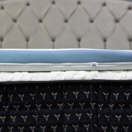 Como felt & wadding producers Mattress Topper King Size Foam with Removable Cover 180x200x4cm