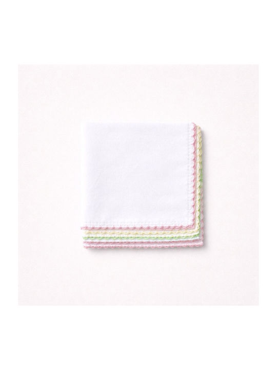 Kamtex Baby Lavete de Umăr Pink Roz 25x25εκ. 10buc