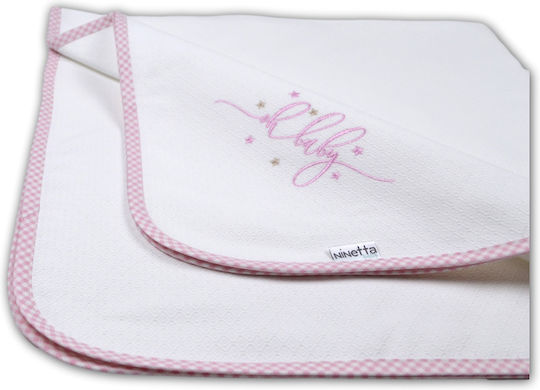 Ninetta Bebe Stars Piqué-Kuscheldecke Rosa 90x90cm.