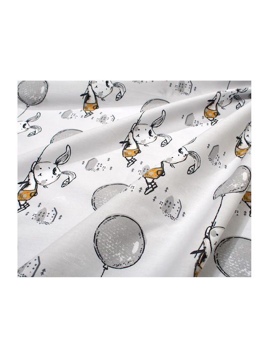 Dimcol Floating Bunny 715 Seltedaki Cotton Gray 80x80cm