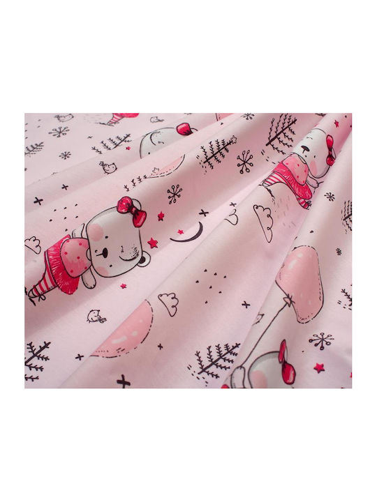 Dimcol Ballerina Bear 598 Σελτεδάκι Χασέ Ροζ 80x80εκ.