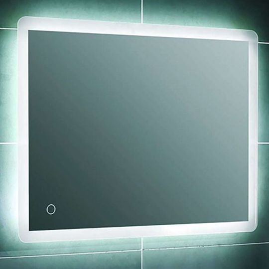 Gloria Nora Правоъгълена Банско Огледало LED Touch 60x80см