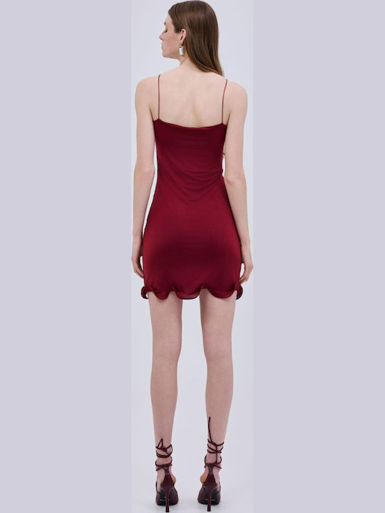 Summer Mini Slip Dress Wine