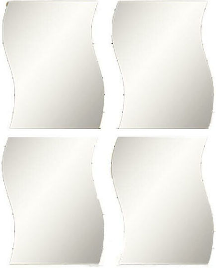 854699 Oglindă Asimetrică De Baie Set 28x30cm