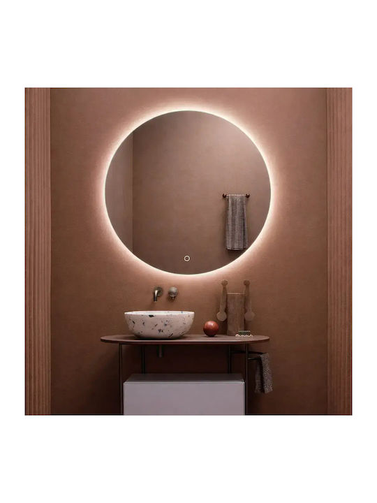 Savvopoulos Oglindă de Baie cu Lumini LED cu Atingere 80x80cm