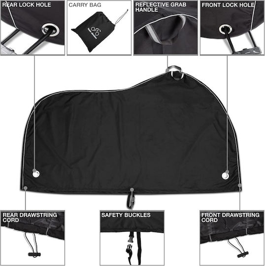 TeamObsidian Husă Impermeabilă Pentru Bicicletă 1 Bicicletă L Material Oxford 210d Durabil Protecție UV Neagră