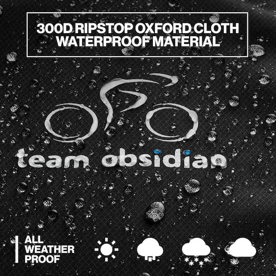 Husă Impermeabilă Pentru Bicicletă TeamObsidian 2 Biciclete XL Material Oxford 300D Durabil Protecție UV Negru
