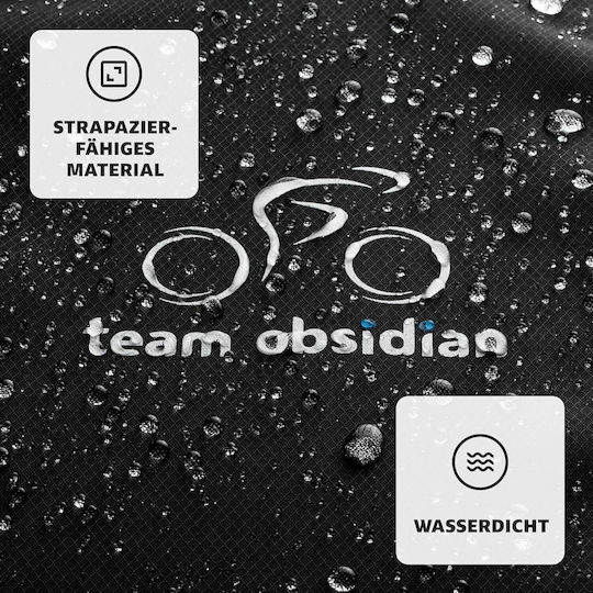 TeamObsidian Husă Impermeabilă Pentru Bicicletă 2 Biciclete XL Material Oxford 600D Durabil Protecție UV Neagră