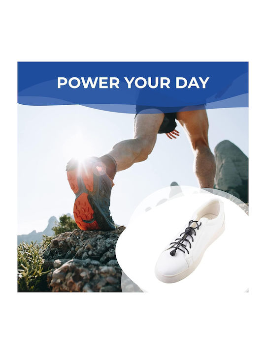 Şireturi Elastici Sportive Everest Fitness Fără Legare Reglabile Universale 118 Cm Nailon Adulţi Copii Negri