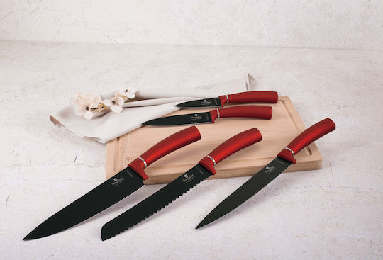 Berlinger Haus Set Chopping Board for Bread Wooden Black 5pcs