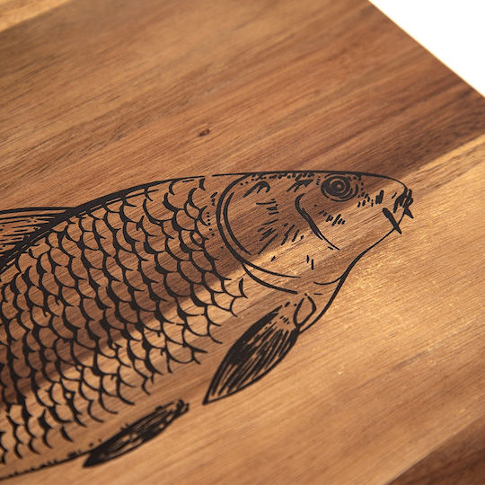 Orion Rectangular Wooden Chopping Board Brown 36x24cm