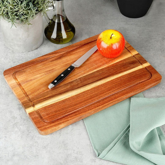 Excellent Houseware Επιφάνεια Κοπής Ξύλινη 37x25cm