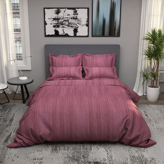 Charalambidis Textiles Υπέρδιπλο 220x230εκ. Βροχή Φούξια