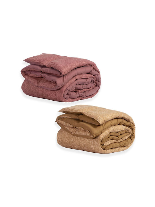 Nef-Nef Homeware Πάπλωμα Υπέρδιπλο με Γέμιση Microfiber 220x240εκ. Inspire Gold 330 GSM