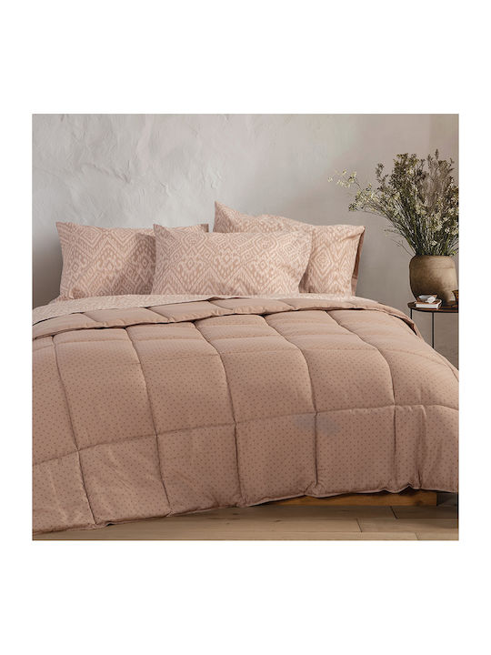 Nef-Nef Homeware Пухено Единично с Пълнеж Microfiber 160x220бр Colorfull Sangria 330 г/м²Gsm