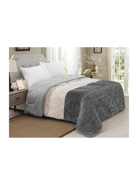 Linea Home Κουβερτοπάπλωμα Διπλό 210x230εκ. Degrade Γκρι