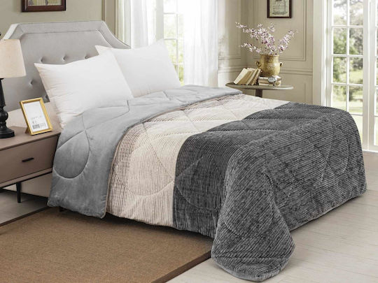 Linea Home Κουβερτοπάπλωμα Διπλό 210x230εκ. Degrade Γκρι