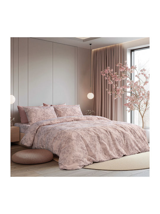 Beauty Home Single Quilt Set 160x230cm Art 12569 Dusty Pink 12569PMMO 2pcs