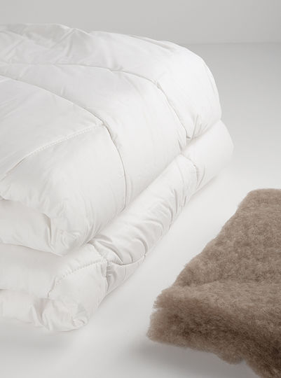 Vesta Home Πάπλωμα Υπέρδιπλο Μάλλινο 220x230εκ. Alpaca White 400 GSM 12.5 togs