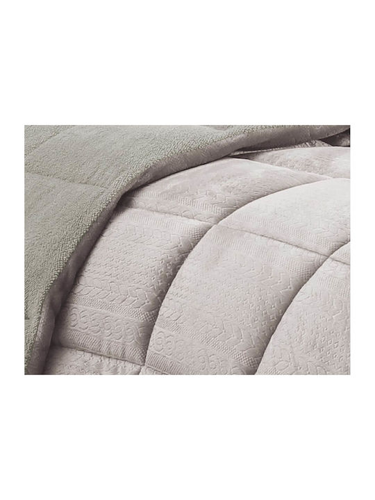 Melinen Κουβερτοπάπλωμα Μονό 160x220εκ. Shelby Greige 740 GSM