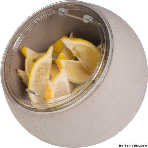 GTSA Orb Round Serving Bowl Made of Grey Melamine with Diameter 20cm