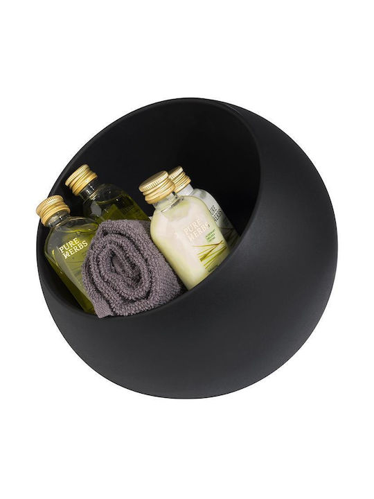 GTSA Orb Bol De Servire Rotund Din Melamină Negru Cu Diametrul 16.7cm