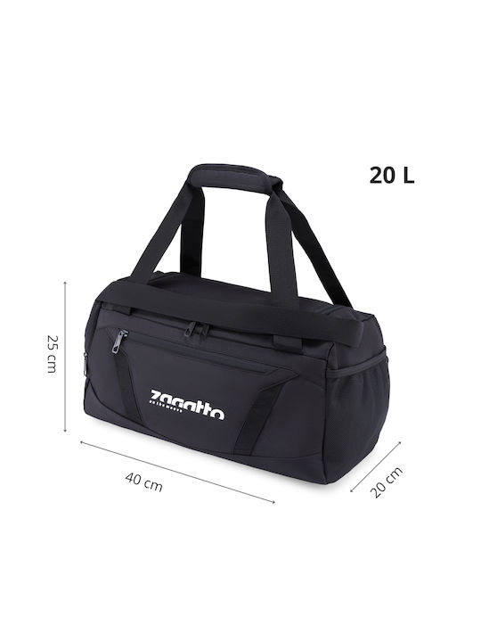Zagatto Schultertasche für Fitnessstudio Schwarz