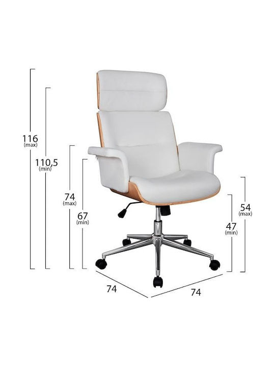 HomeMarkt Superior Pro Bürostuhl mit Neigen Weiß
