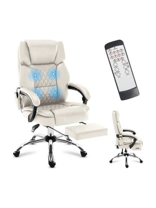 Stuhl Büro mit Armen Boss Beige Mark Adler