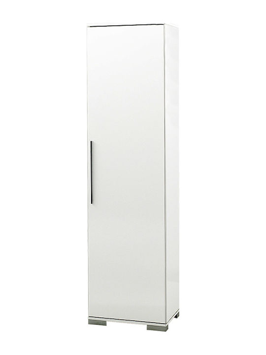 Ușă simplă Dulap de Haine Diamond Alb 50x35x187cm