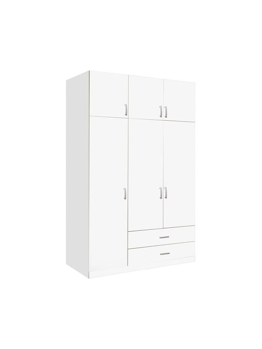 Dreifachtür Kleiderschrank Royal White 150x58x230cm