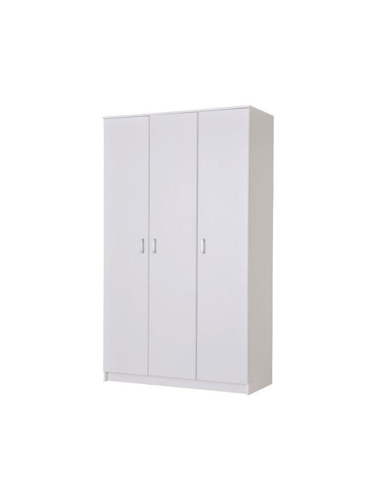 Ușă triplă Dulap de Haine Hana Alb 120x52x205cm