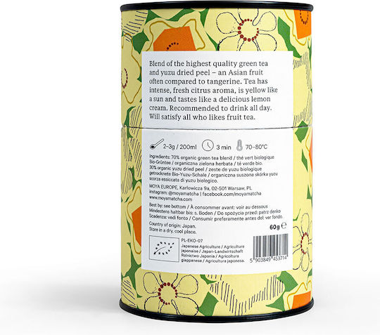 Japanese Yuzu Green Tea Organic 60 G Moya Matcha