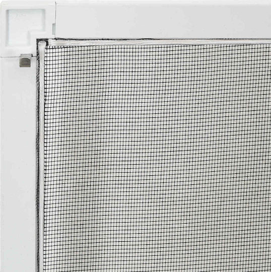 vidaXL Σίτα Παραθύρου από Fiberglass Λευκή με Πλαίσιο 130x110cm