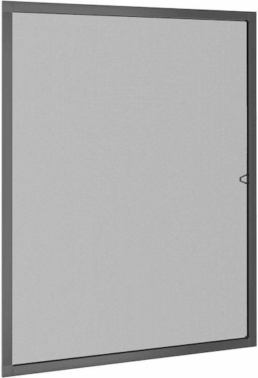 vidaXL Σίτα Παραθύρου από Fiberglass Γκρι με Πλαίσιο 150x130cm