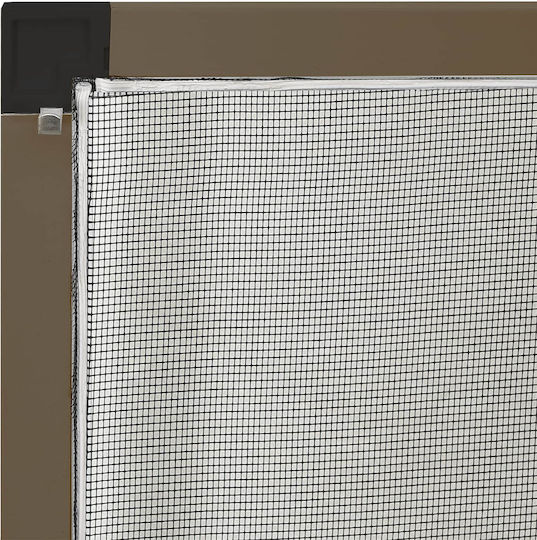 vidaXL Σίτα Παραθύρου από Fiberglass Καφέ με Πλαίσιο 130x110cm