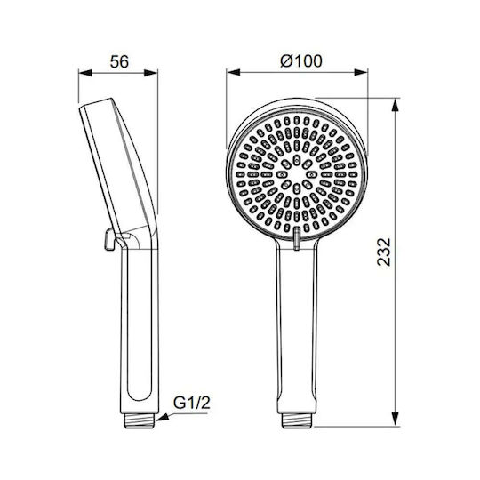 Ideal Standard Idealrain Τηλέφωνο Ντουζ