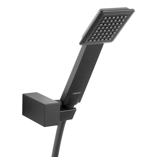 Ferro Ferro Sinus Handheld Showerhead with Spiral Black