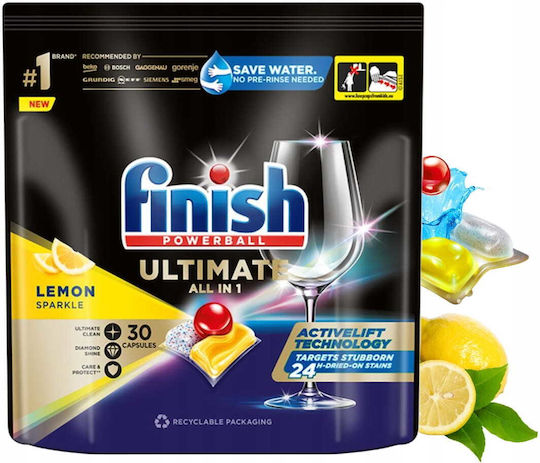 Finish Quantum Ultimate 30 Capsule Pentru Mașina De Spălat Vase