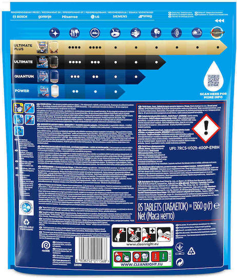 Finish All In 1 85 Dishwasher Detergent Capsules