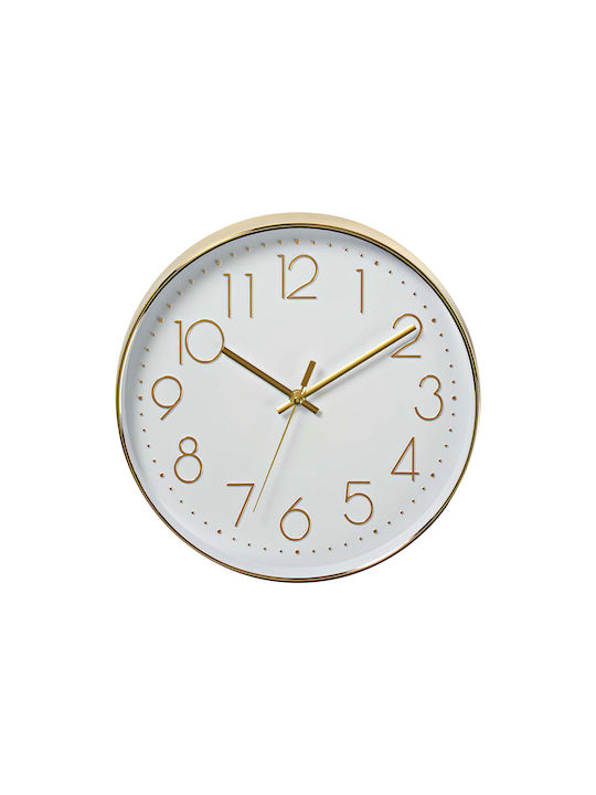 Nedis Ρολόι Τοίχου Πλαστικό Gold / White Ø30cm