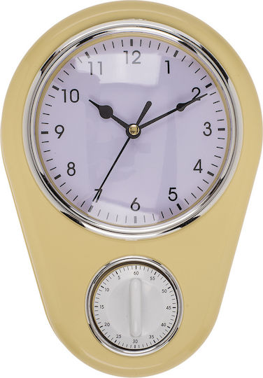 Out of the Blue Wall Clock Plastic Blue 22.5x16cm