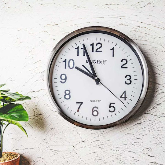 KING Hoff Wall Clock Metallic Transparent