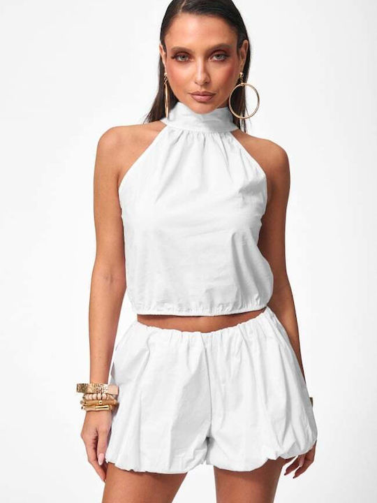 Damen-Set mit Shorts Weiß