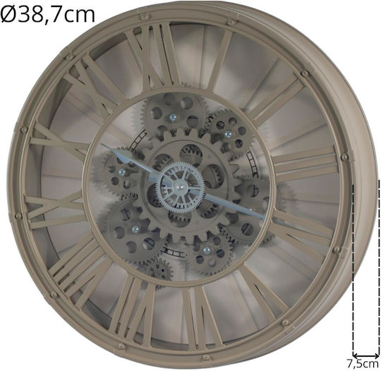 Wanduhren 38 Cm Mit Drehmechanismus Römische Ziffern Cappuccino Aria Trade