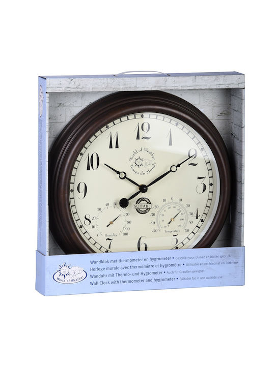 Esschert Design Antique Wall Clock Plastic Bronze Ø38.3cm