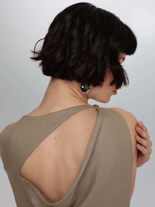 Women's Linen One-piece Jumpsuit Cigar