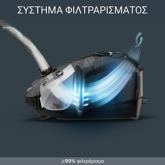 Rowenta Power Xxl Ηλεκτρική Σκούπα 750W με Σακούλα 4lt Μπλε