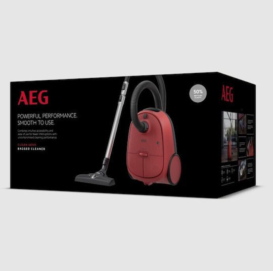 AEG Clean 6000 Aspirator 850W cu sac 3.5lt Roșie